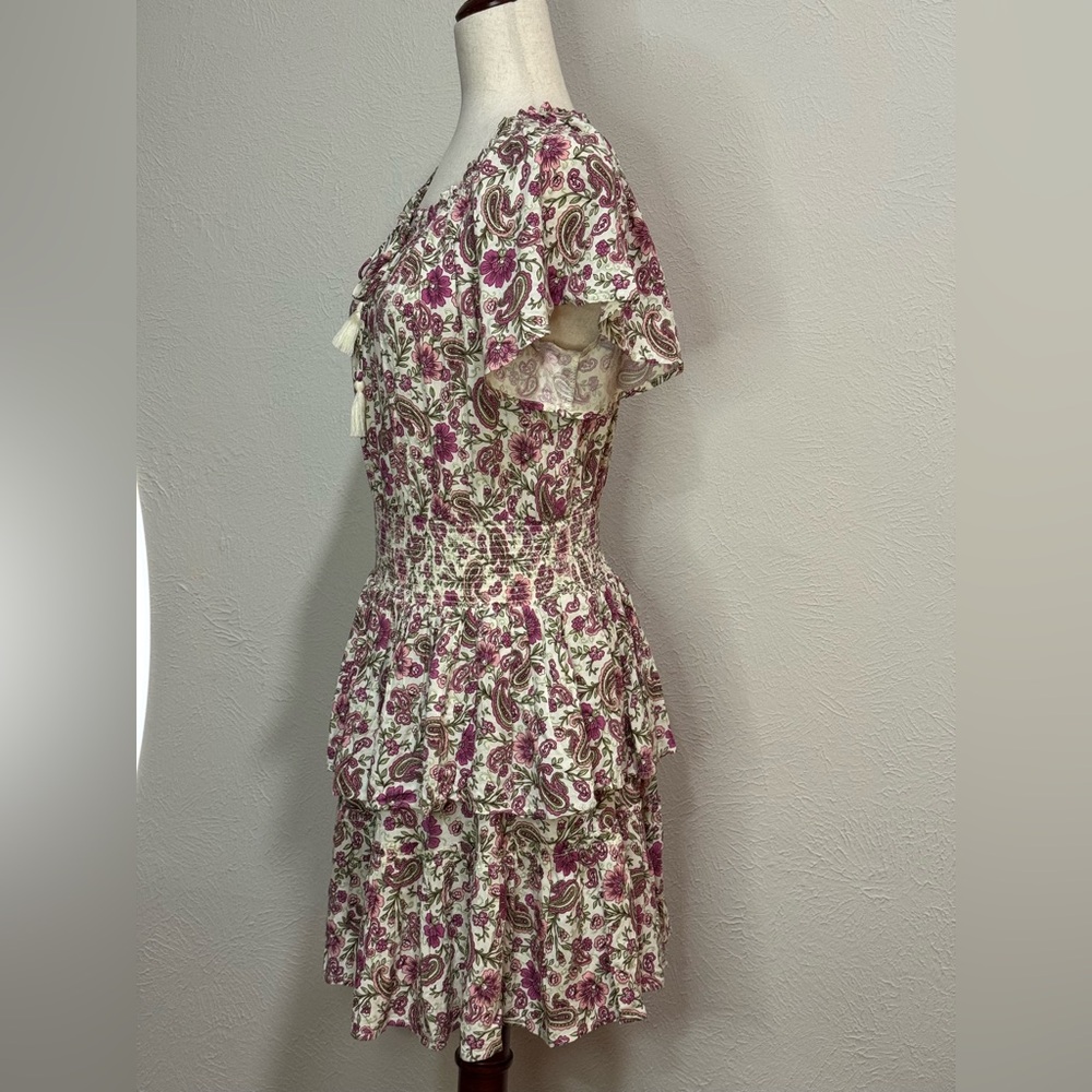 Patrons of Peace Cream and Raspberry Pink Smocked Sundress - Picture 4 of 9